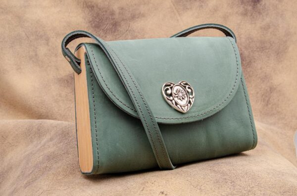 "Josephine" - Ledertasche mit Holz (die Kleine schicke) – Bild 9
